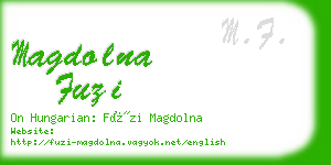 magdolna fuzi business card