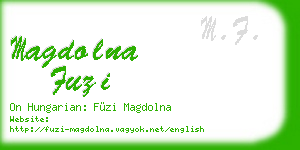 magdolna fuzi business card